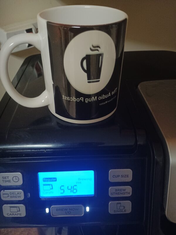 Coffee Thoughts Mug - ceramic mug for podcast lovers